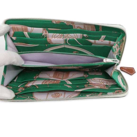 Hermes Long Wallet Azap Silk in Veil Fizz Vaux Epson U - Picture 4 of 7